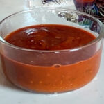 Photo shows Arbol Salsa in a bowl