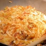 Photo shows the completed dish in the pan