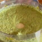 Photo shows Anaheim cilantro pesto all done in the food processor