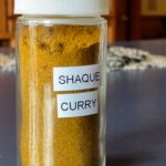 A jar of freshly made curry powder