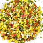 Photo shows pineapple salsa in a bowl