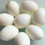 Photo shows perfectly cooked hard boiled eggs