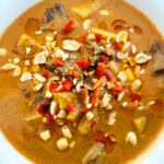 Photo shows the Massaman Beef Curry in a bowl